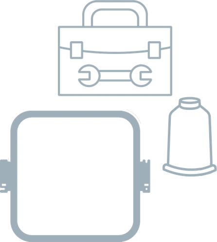 Umfangreiches Zubehör für Ihre Embrix Stickmaschine